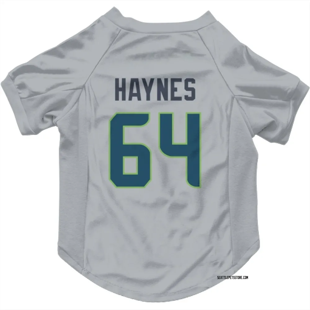 Seattle Seahawks Christian Haynes Gray Pet Jersey for Dog & Cat