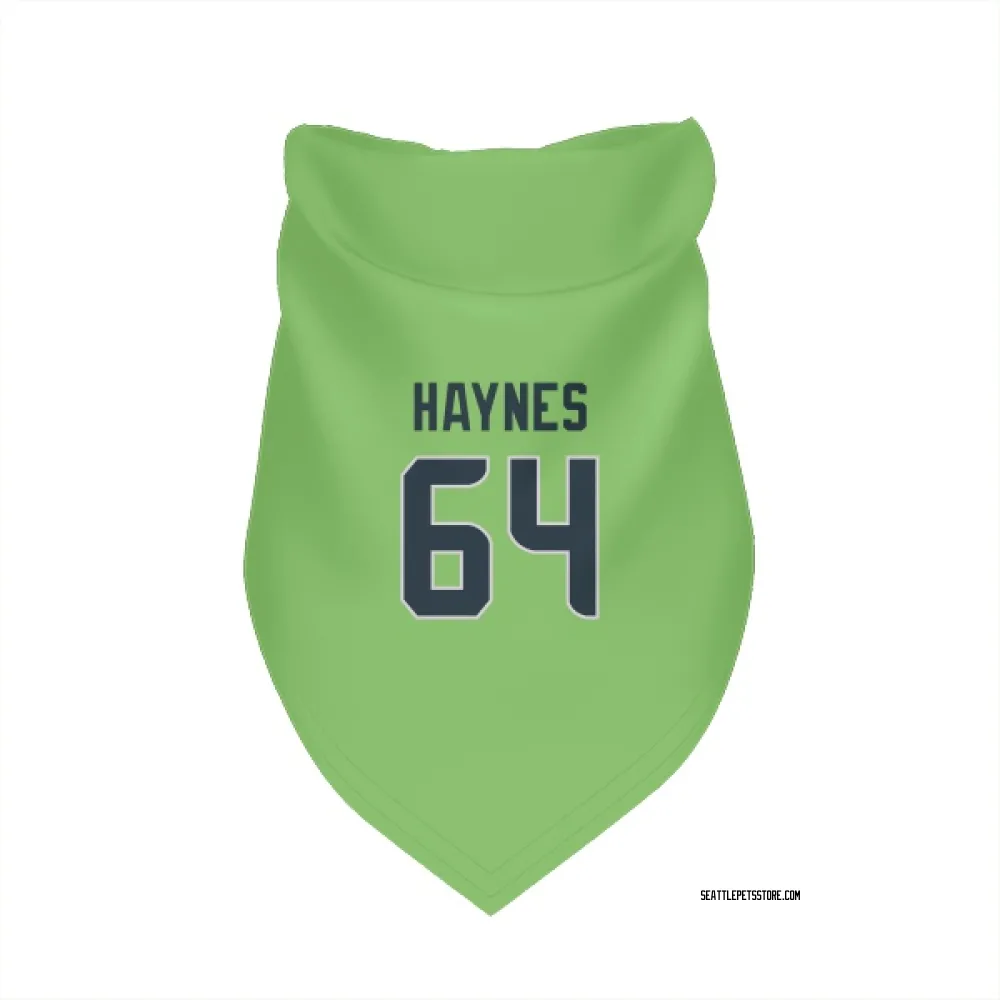 Seattle Seahawks Christian Haynes Neon Green Pet Bandana for Dog & Cat
