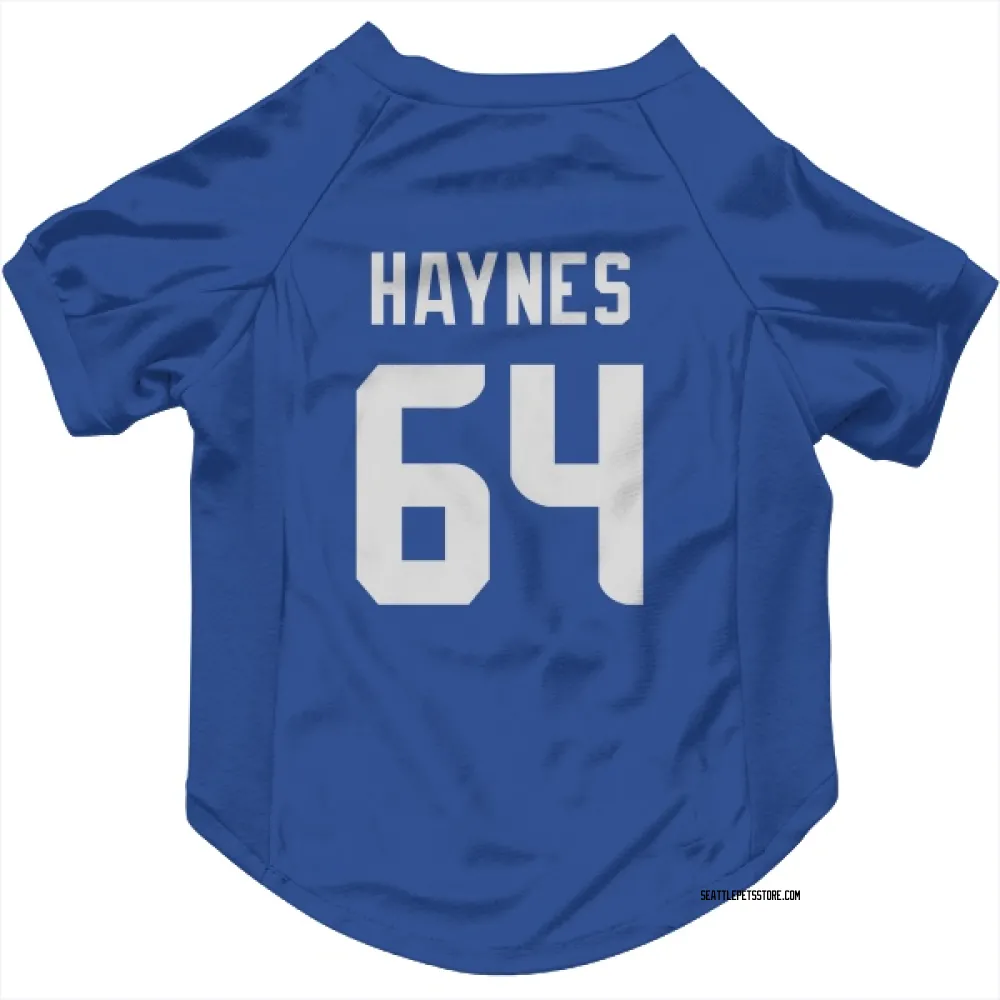 Seattle Seahawks Christian Haynes Royal Pet Jersey for Dog & Cat