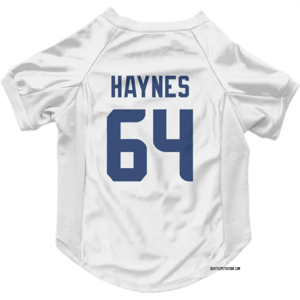 Seattle Seahawks Christian Haynes White Pet Jersey for Dog & Cat