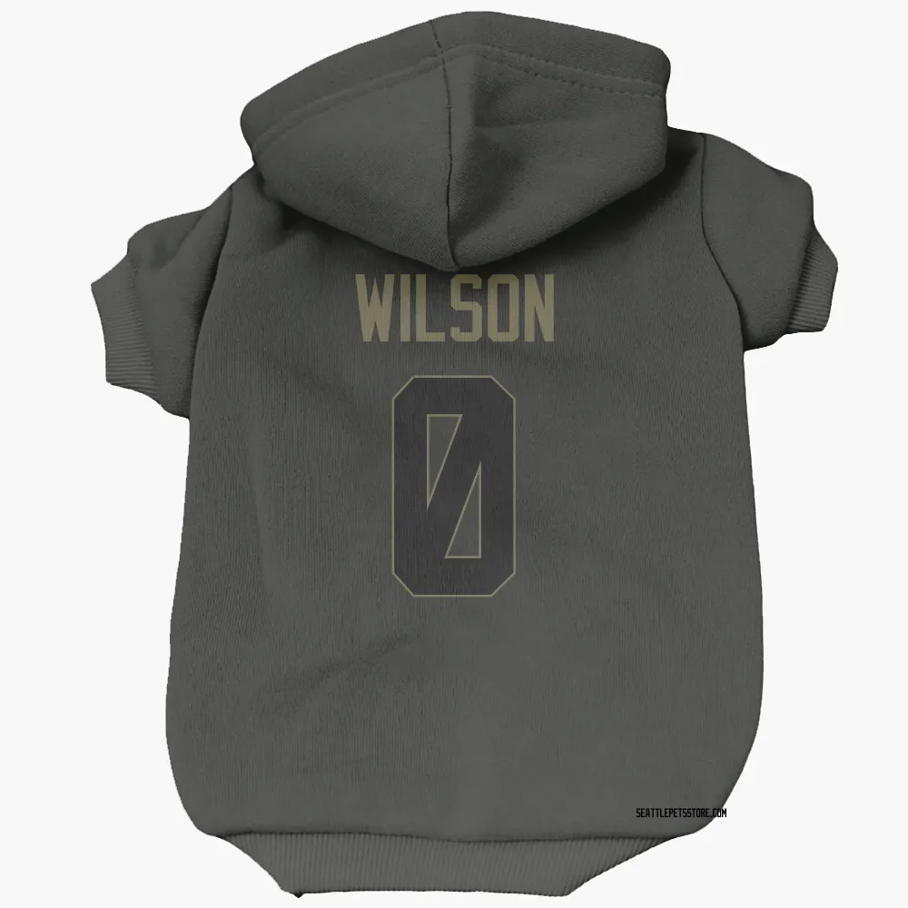 Seattle Seahawks Emanuel Wilson Black Service Pet Hoodie for Dog & Cat