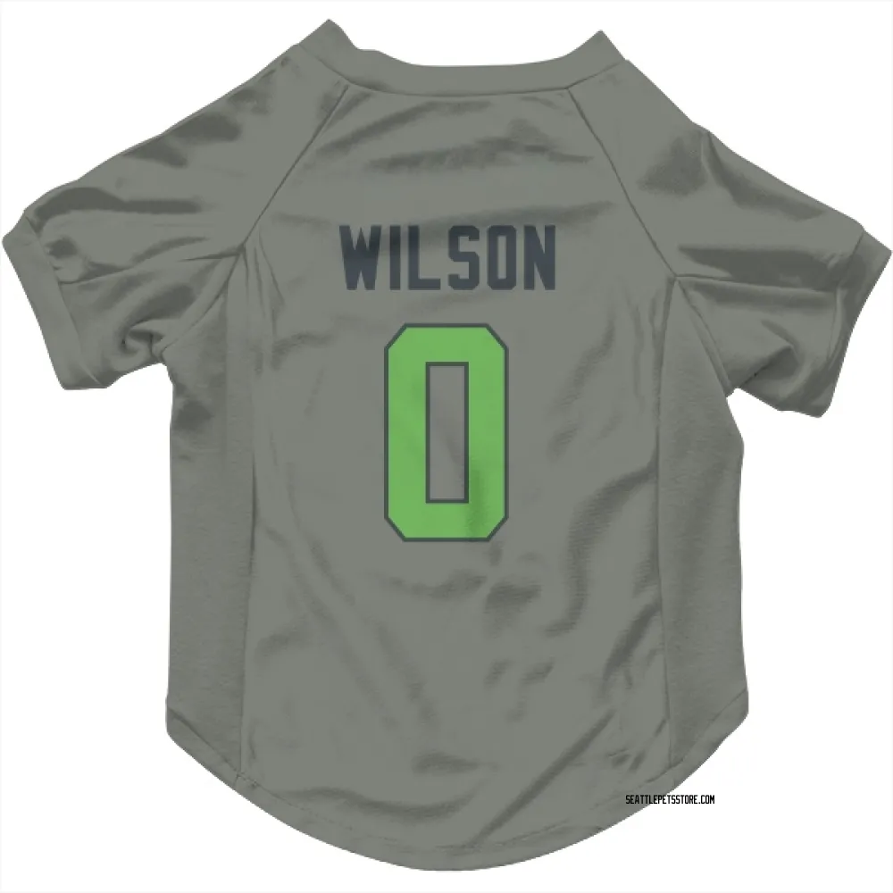 Seattle Seahawks Emanuel Wilson Gray Neon Green Pet Jersey for Dog & Cat