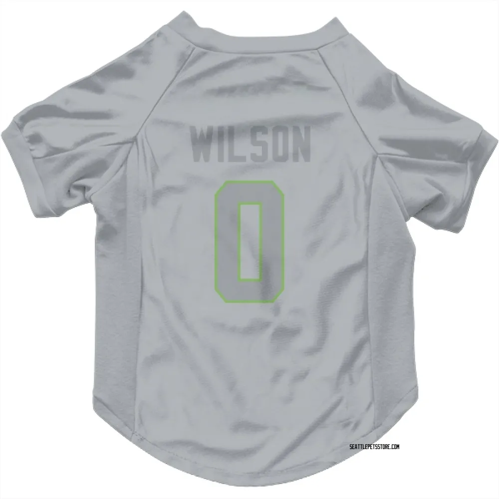 Seattle Seahawks Emanuel Wilson Gray Pet Jersey for Dog & Cat
