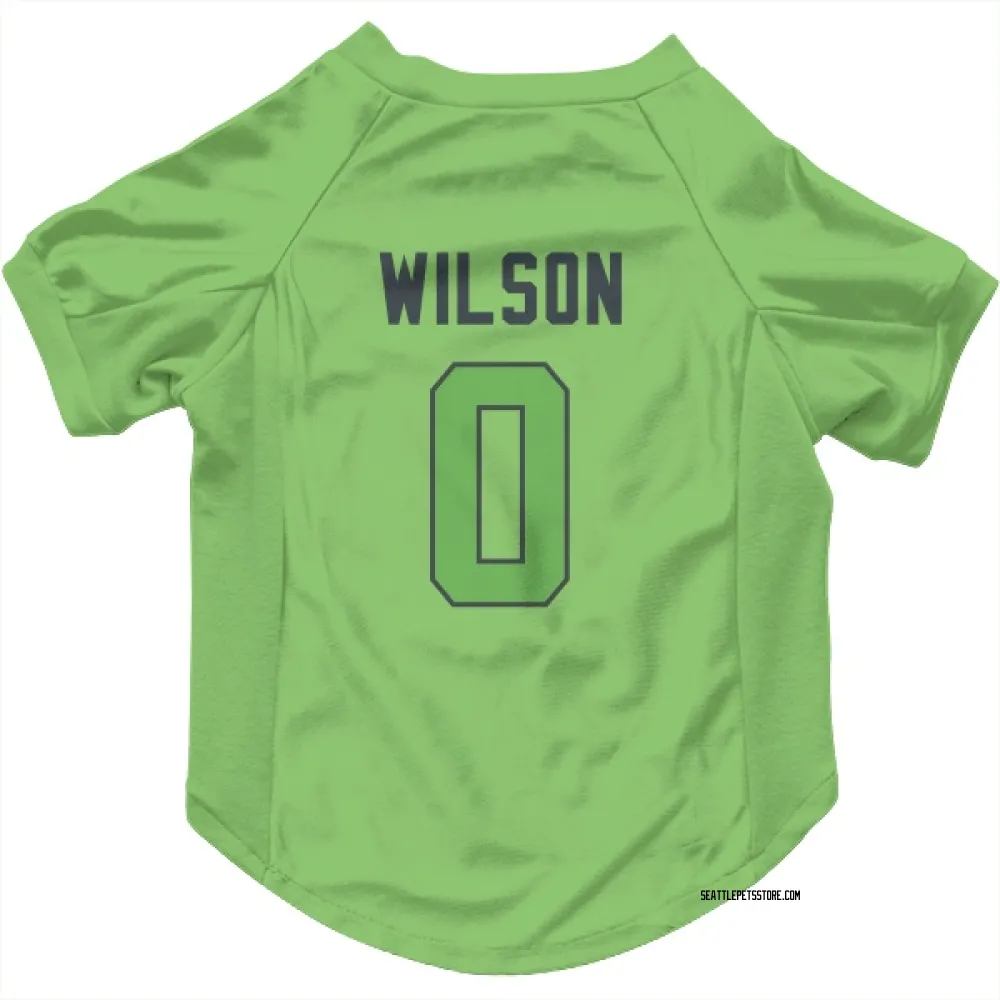 Seattle Seahawks Emanuel Wilson Neon Green Pet Jersey for Dog & Cat
