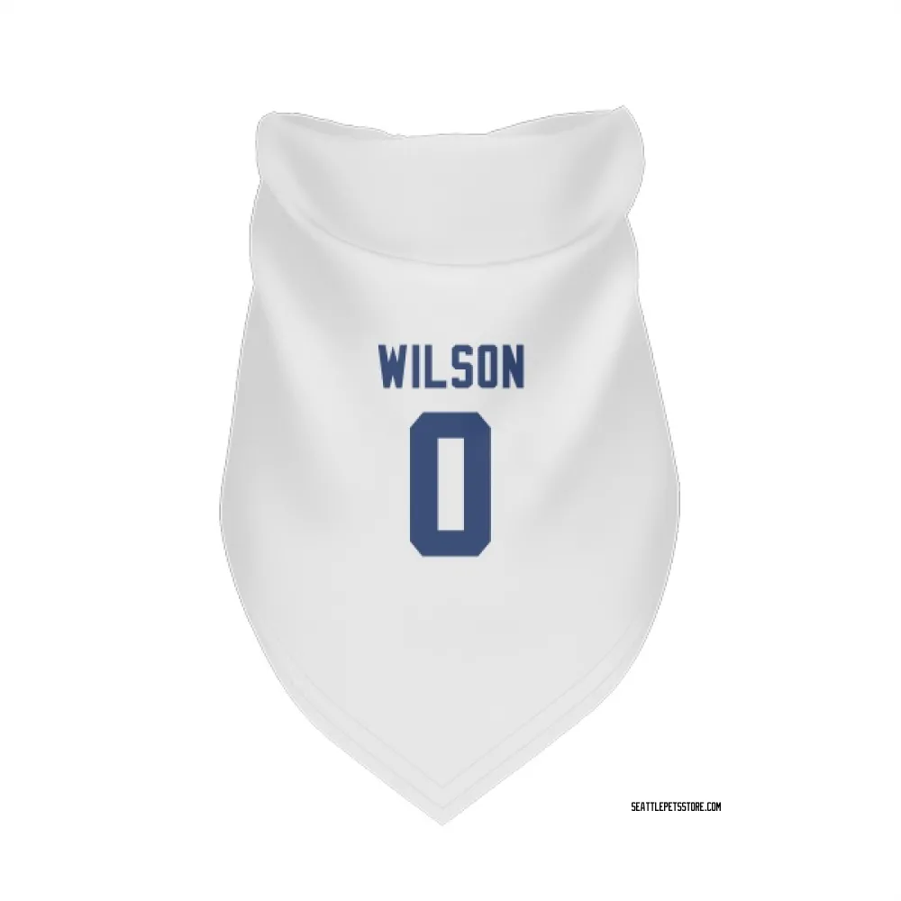 Seattle Seahawks Emanuel Wilson White Pet Bandana for Dog & Cat