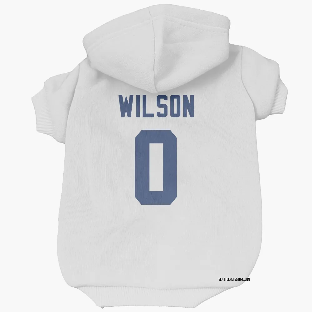 Seattle Seahawks Emanuel Wilson White Pet Hoodie for Dog & Cat