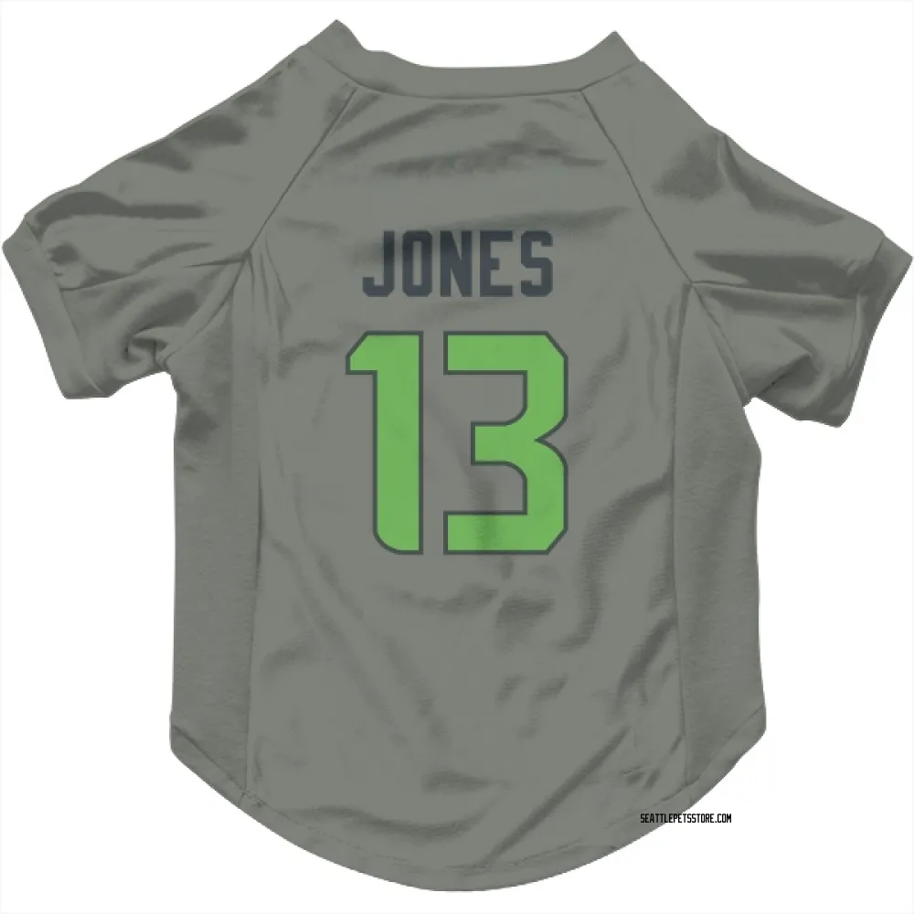 Seattle Seahawks Ernest Jones IV Gray Neon Green Pet Jersey for Dog & Cat