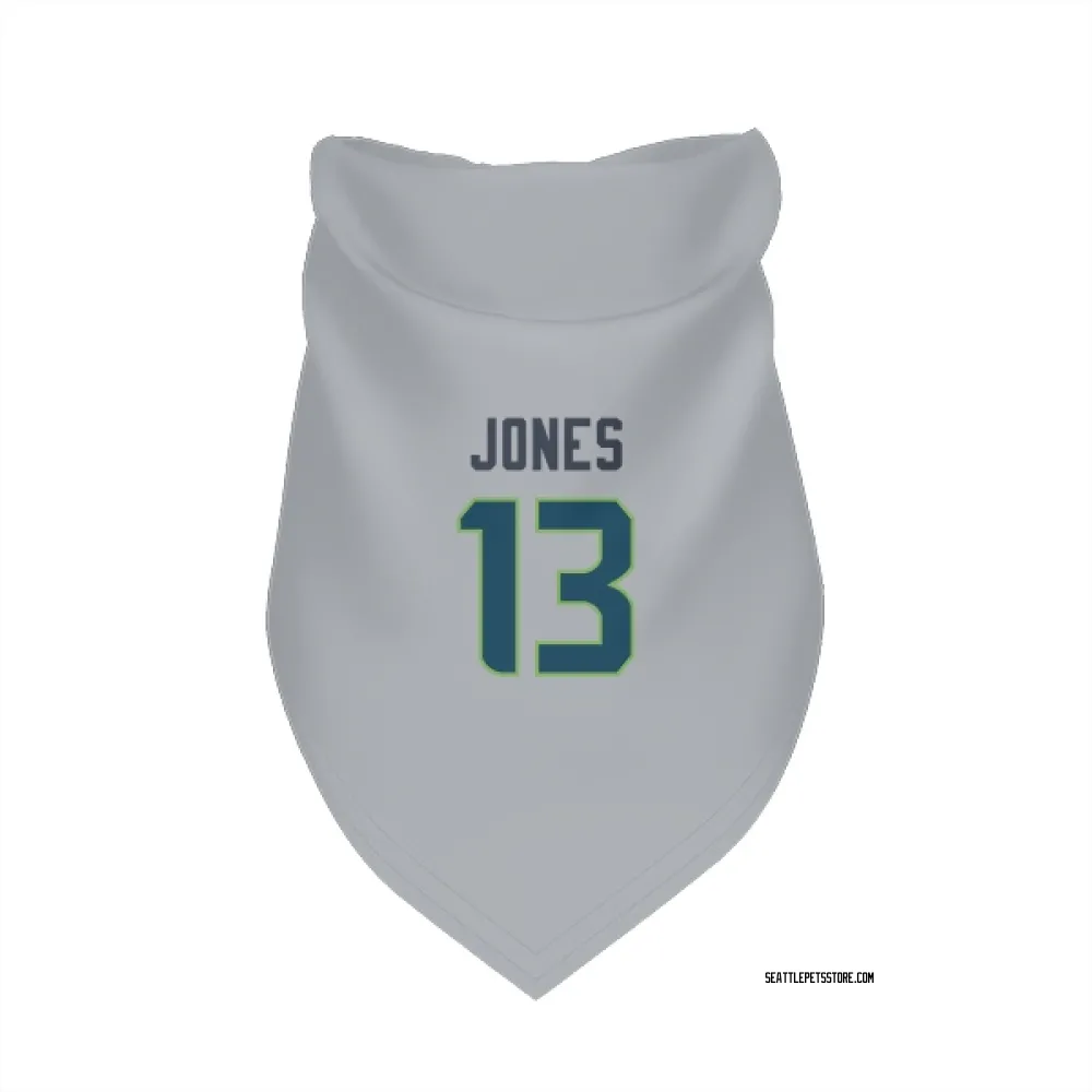 Seattle Seahawks Ernest Jones IV Gray Pet Bandana for Dog & Cat
