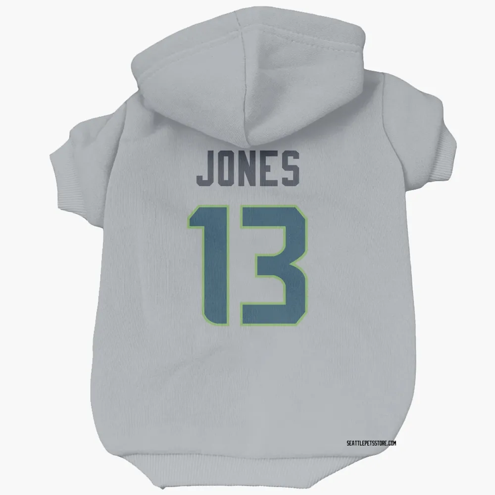 Seattle Seahawks Ernest Jones IV Gray Pet Hoodie for Dog & Cat