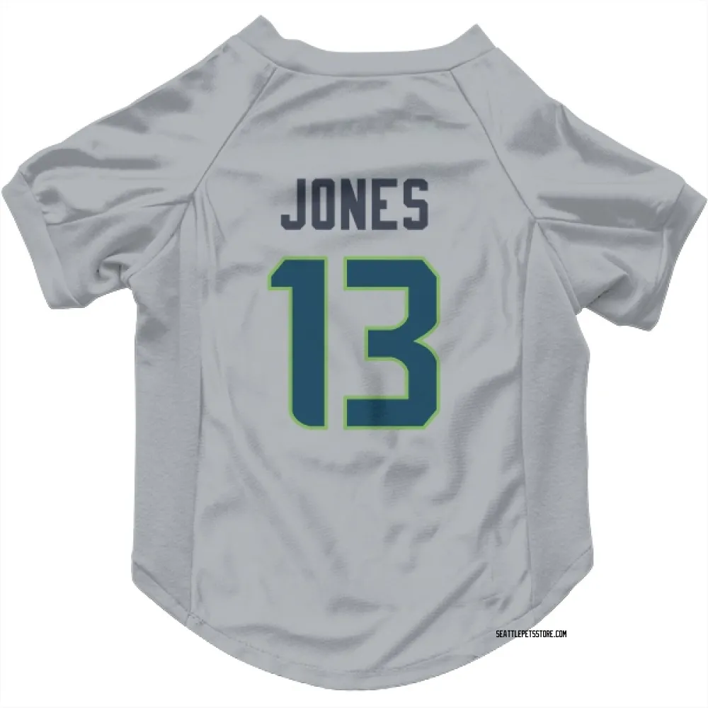 Seattle Seahawks Ernest Jones IV Gray Pet Jersey for Dog & Cat