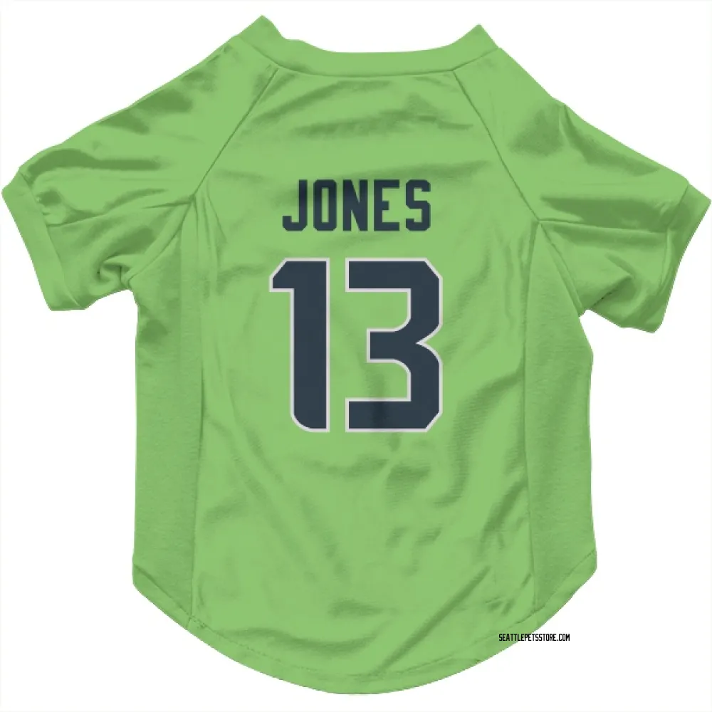 Seattle Seahawks Ernest Jones IV Neon Green Pet Jersey for Dog & Cat