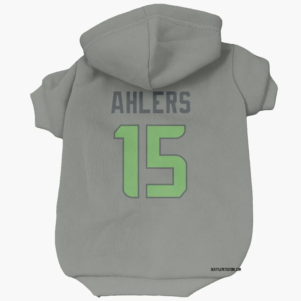 Seattle Seahawks Holton Ahlers Gray Neon Green Pet Hoodie for Dog & Cat