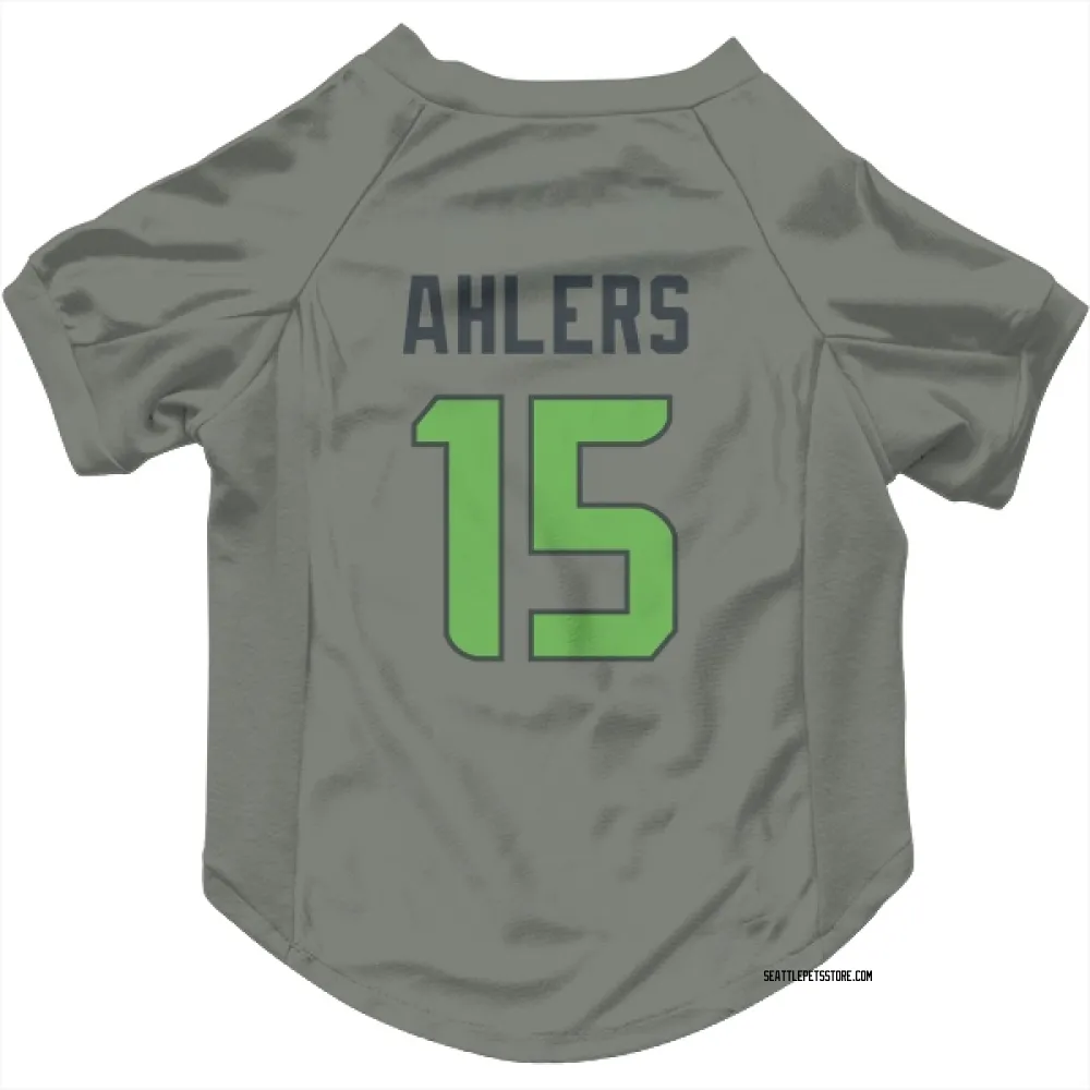 Seattle Seahawks Holton Ahlers Gray Neon Green Pet Jersey for Dog & Cat