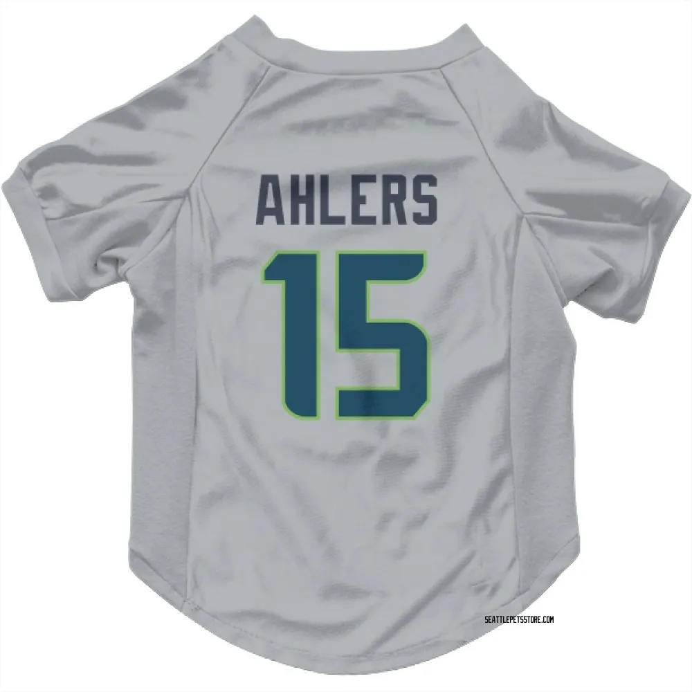 Seattle Seahawks Holton Ahlers Gray Pet Jersey for Dog & Cat