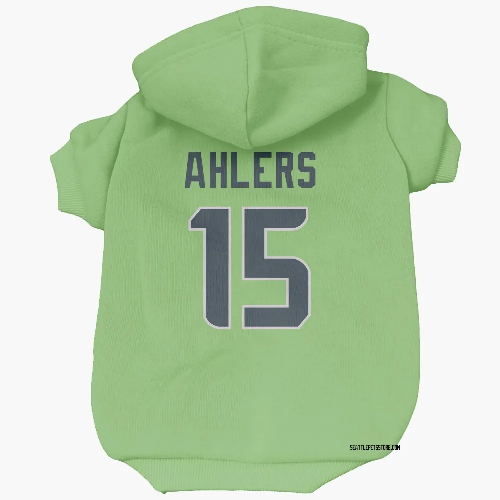 Seattle Seahawks Holton Ahlers Neon Green Pet Hoodie for Dog & Cat