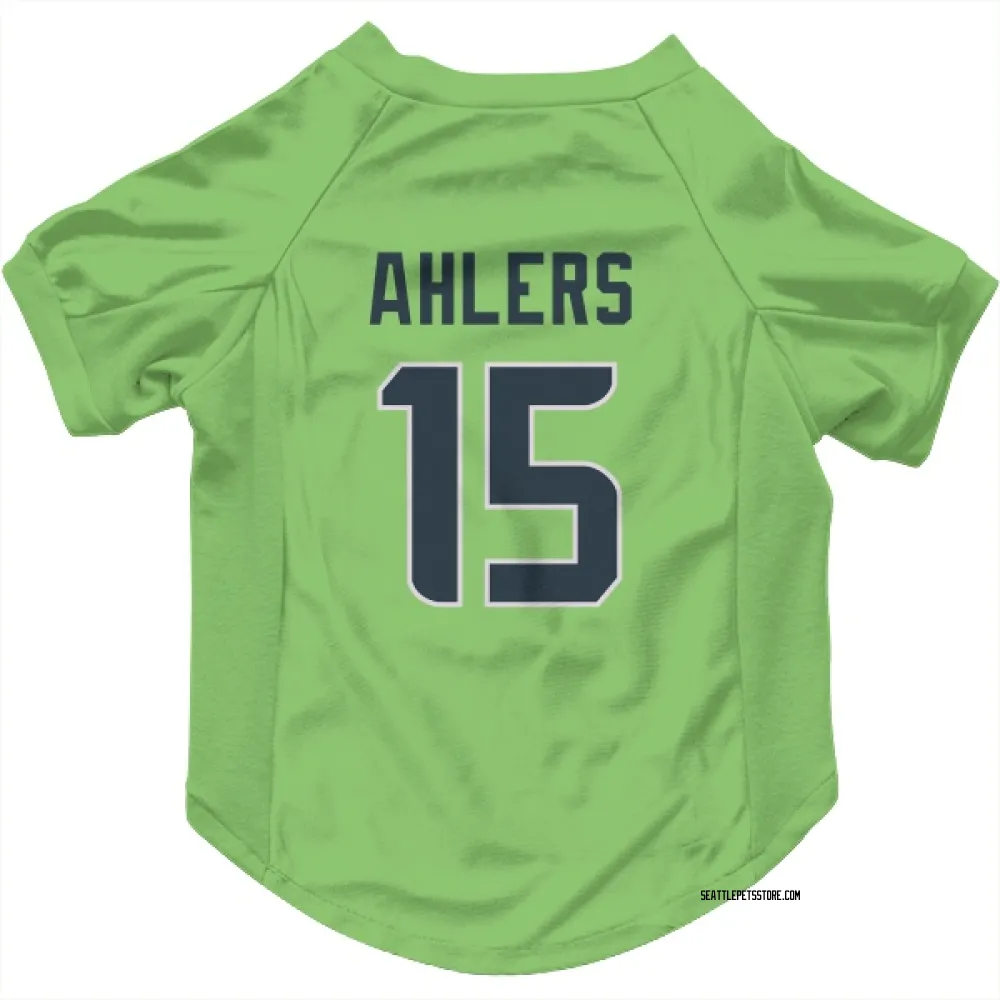 Seattle Seahawks Holton Ahlers Neon Green Pet Jersey for Dog & Cat