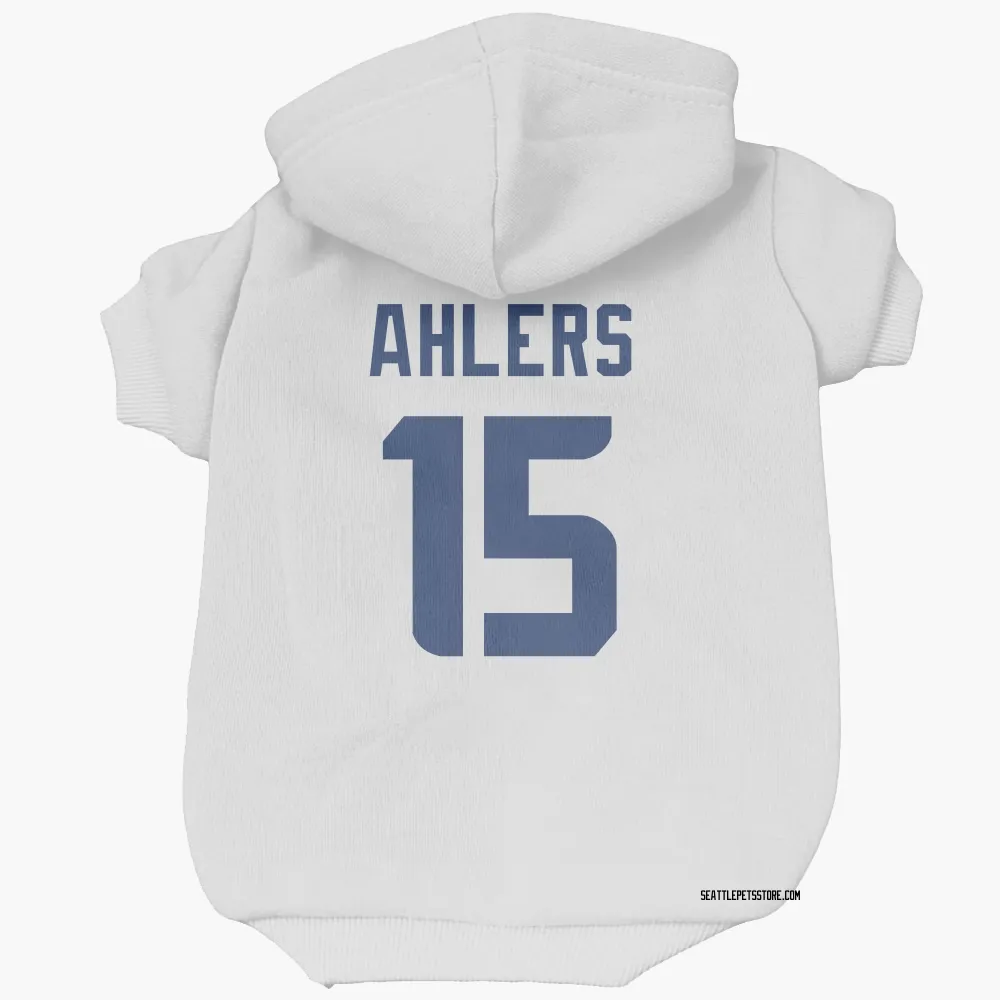 Seattle Seahawks Holton Ahlers White Pet Hoodie for Dog & Cat