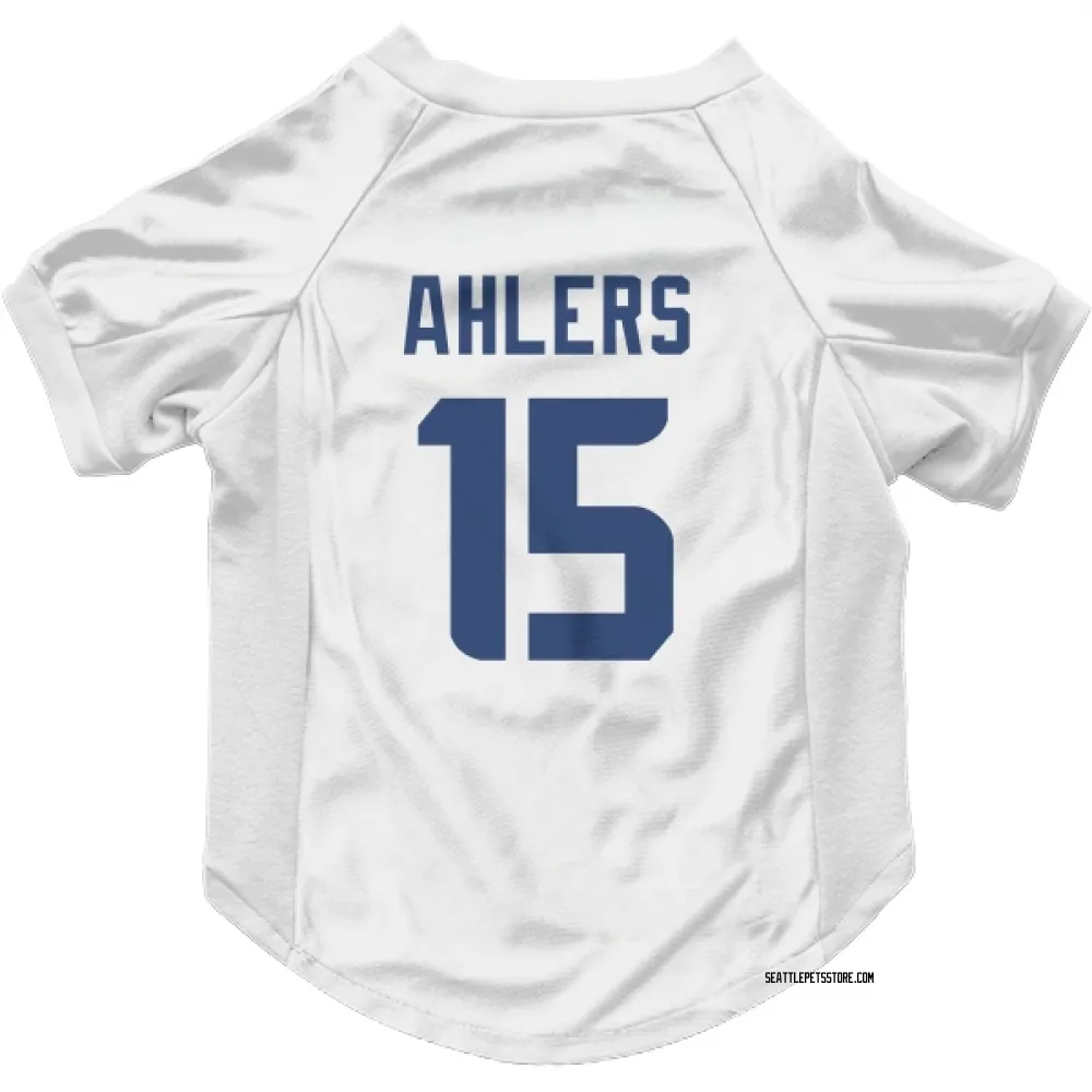 Seattle Seahawks Holton Ahlers White Pet Jersey for Dog & Cat