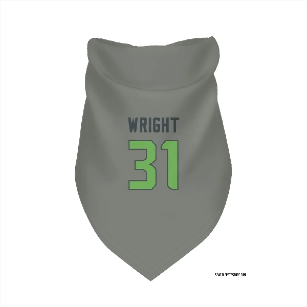 Seattle Seahawks Jacardia Wright Gray Neon Green Pet Bandana for Dog & Cat