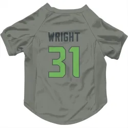 Seattle Seahawks Jacardia Wright Gray Neon Green Pet Jersey for Dog & Cat