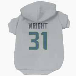 Seattle Seahawks Jacardia Wright Gray Pet Hoodie for Dog & Cat