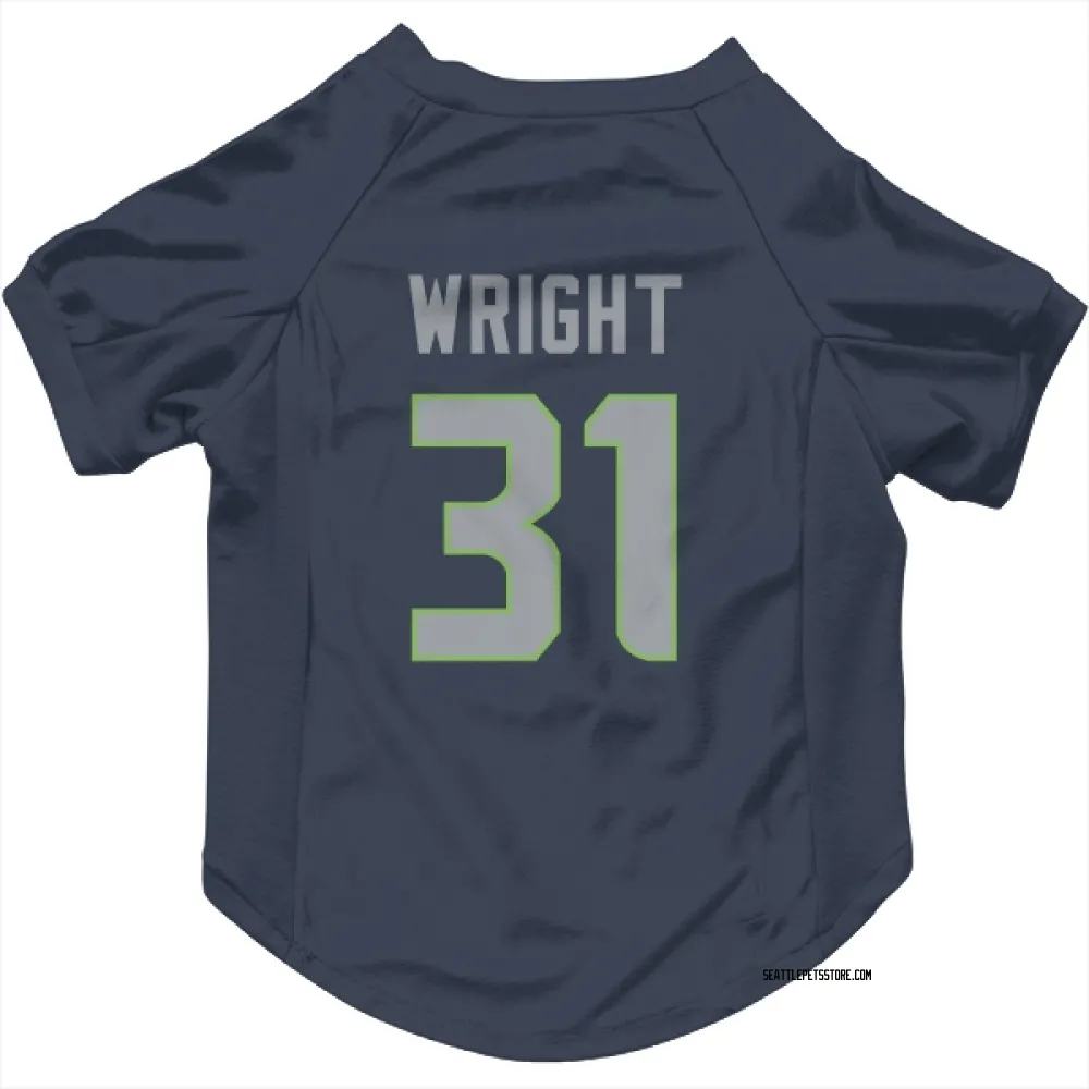 Seattle Seahawks Jacardia Wright Navy Pet Jersey for Dog & Cat
