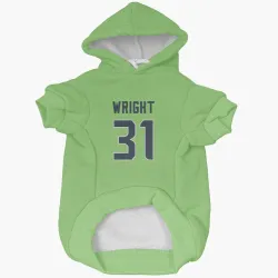 Seattle Seahawks Jacardia Wright Neon Green Pet Hoodie for Dog & Cat