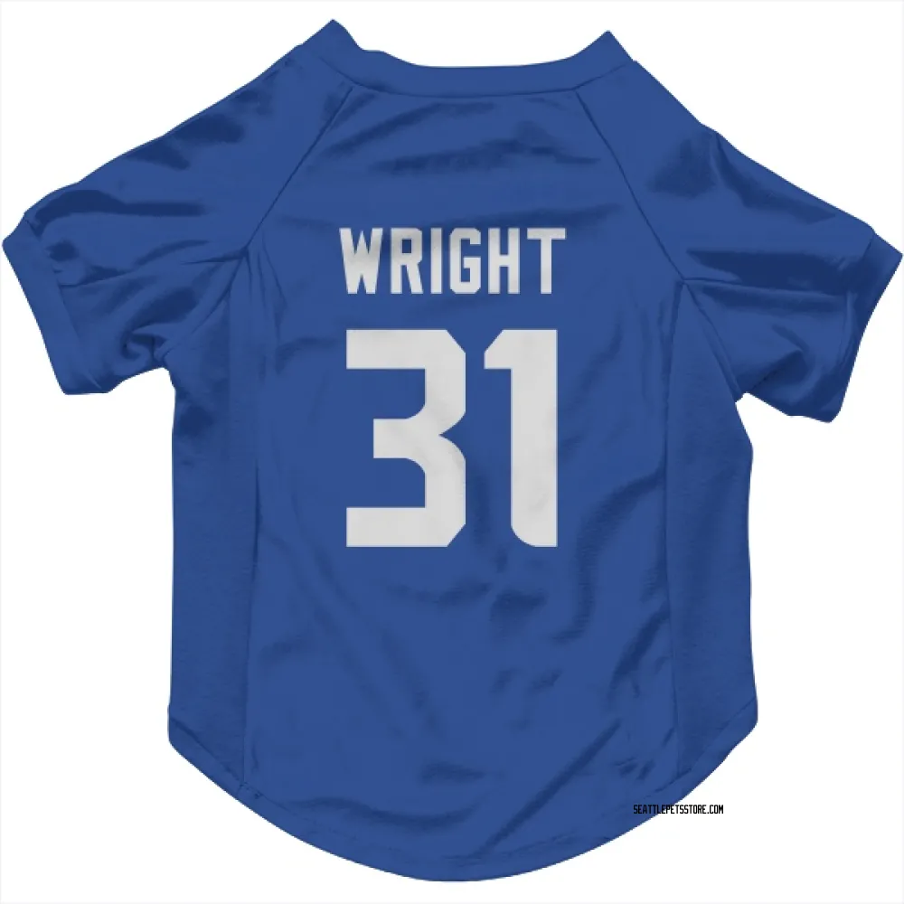 Seattle Seahawks Jacardia Wright Royal Pet Jersey for Dog & Cat