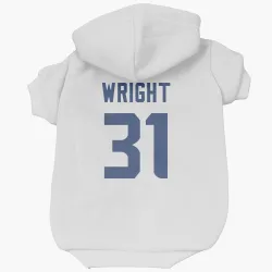 Seattle Seahawks Jacardia Wright White Pet Hoodie for Dog & Cat