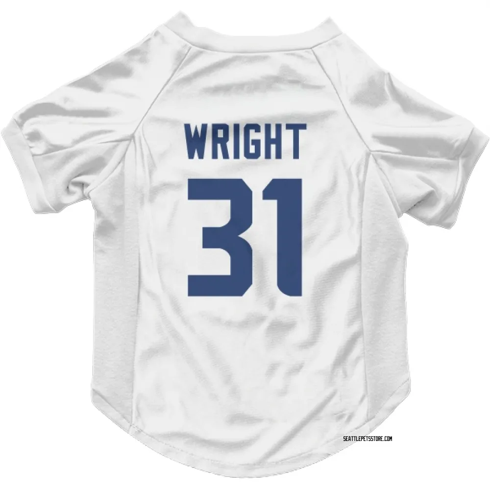 Seattle Seahawks Jacardia Wright White Pet Jersey for Dog & Cat