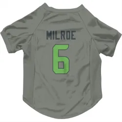 Seattle Seahawks Jalen Milroe Gray Neon Green Pet Jersey for Dog & Cat