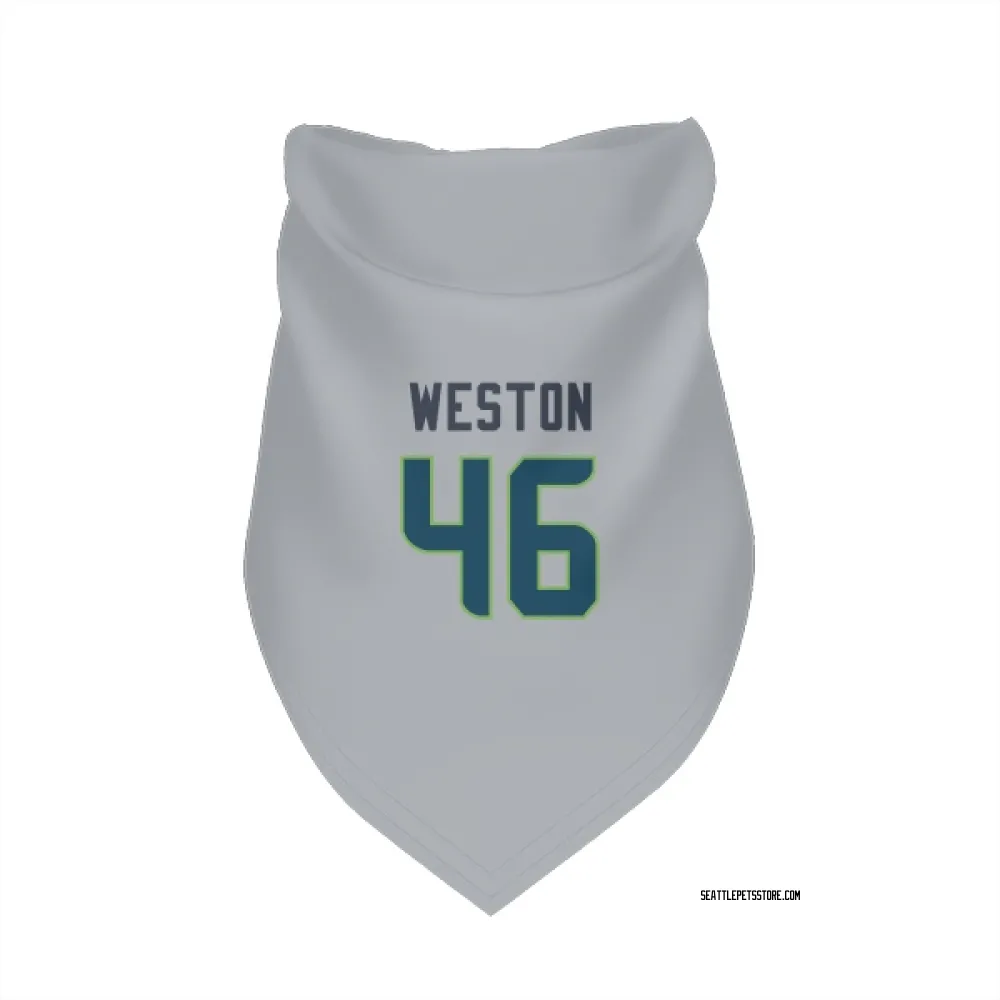 Seattle Seahawks Ja'Markis Weston Gray Pet Bandana for Dog & Cat