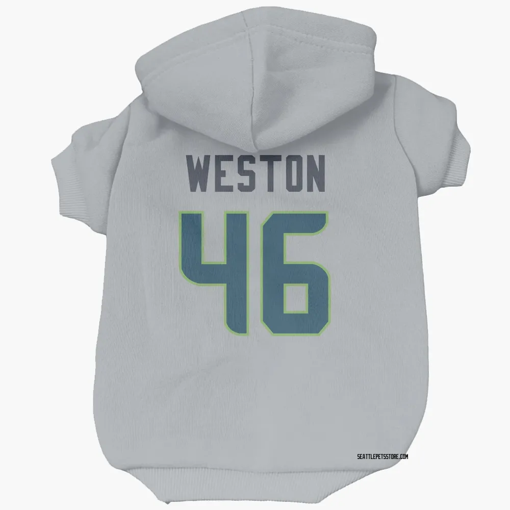 Seattle Seahawks Ja'Markis Weston Gray Pet Hoodie for Dog & Cat