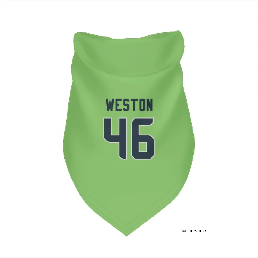 Seattle Seahawks Ja'Markis Weston Neon Green Pet Bandana for Dog & Cat
