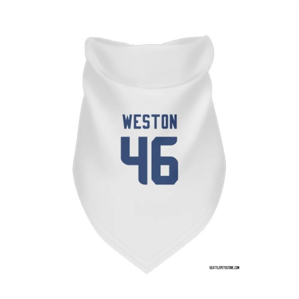 Seattle Seahawks Ja'Markis Weston White Pet Bandana for Dog & Cat
