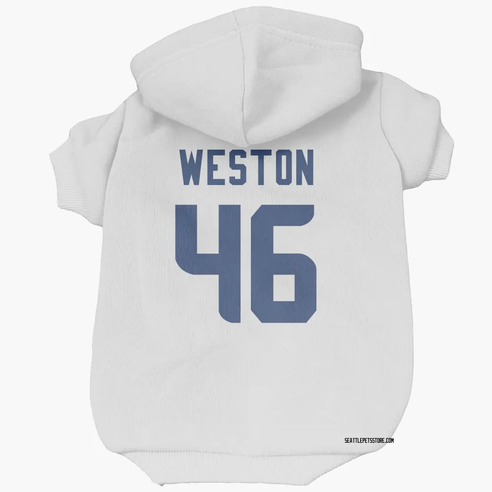 Seattle Seahawks Ja'Markis Weston White Pet Hoodie for Dog & Cat