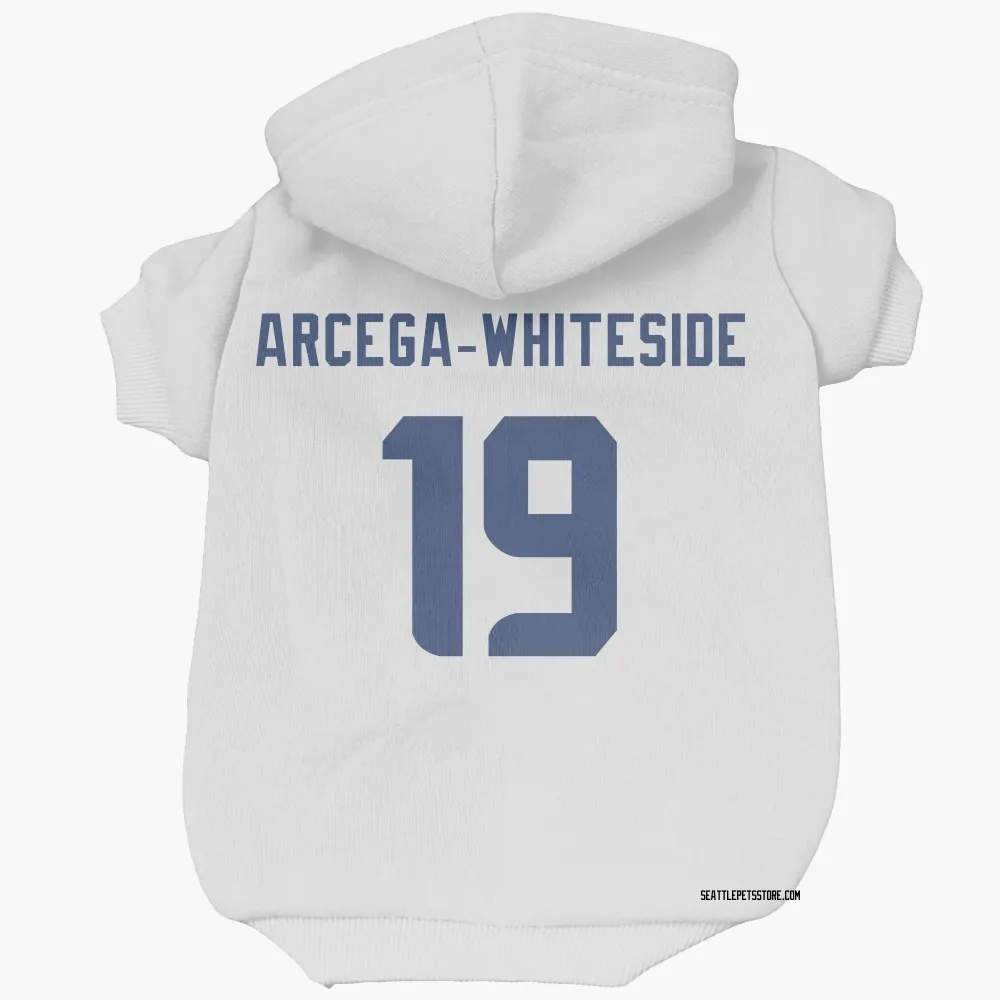 Seattle Seahawks J.J. Arcega-Whiteside White Pet Hoodie for Dog & Cat