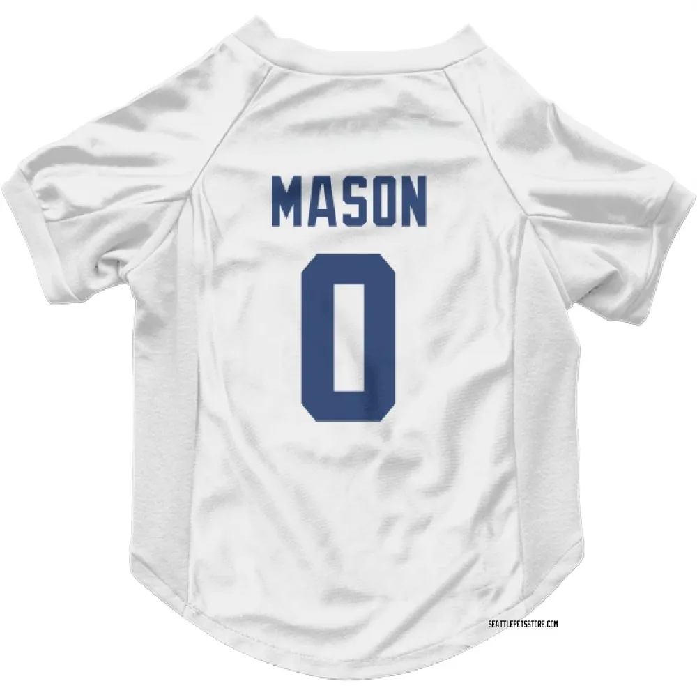Seattle Seahawks Lance Mason White Pet Jersey for Dog & Cat