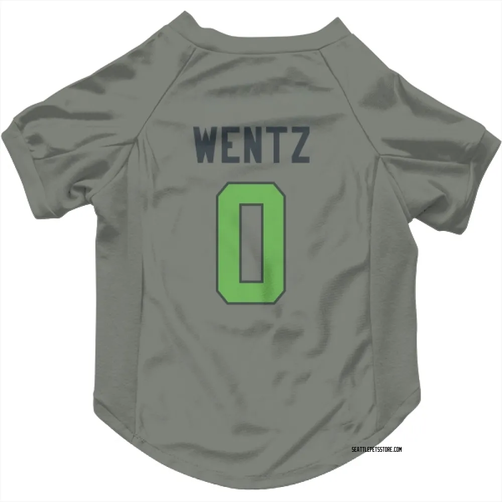 Seattle Seahawks Levi Wentz Gray Neon Green Pet Jersey for Dog & Cat