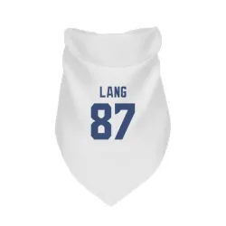 Seattle Seahawks Marshall Lang White Pet Bandana for Dog & Cat