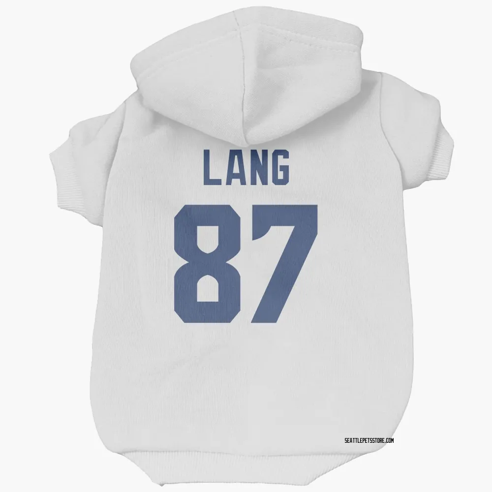 Seattle Seahawks Marshall Lang White Pet Hoodie for Dog & Cat