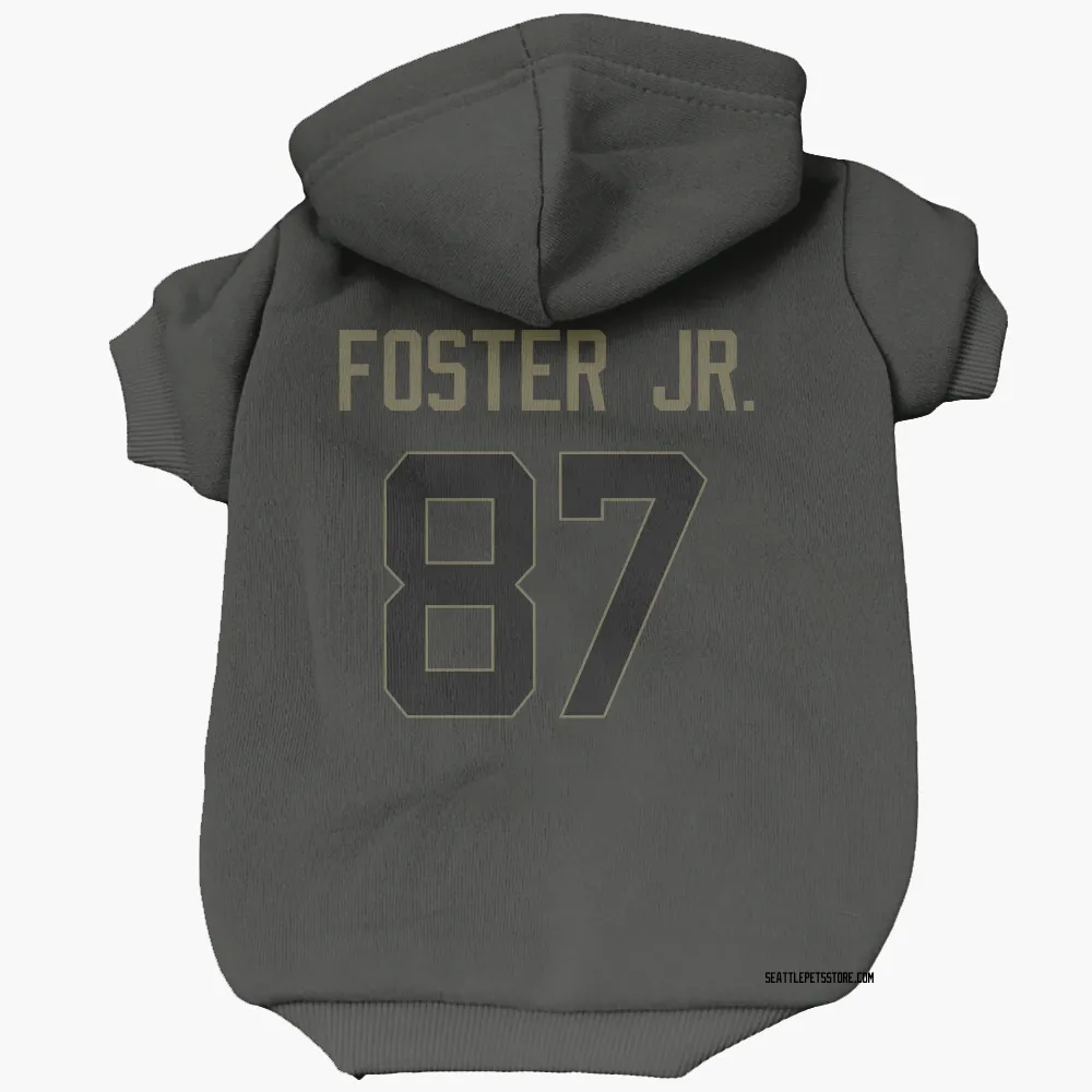 Seattle Seahawks Montorie Foster Jr. Black Service Pet Hoodie for Dog & Cat