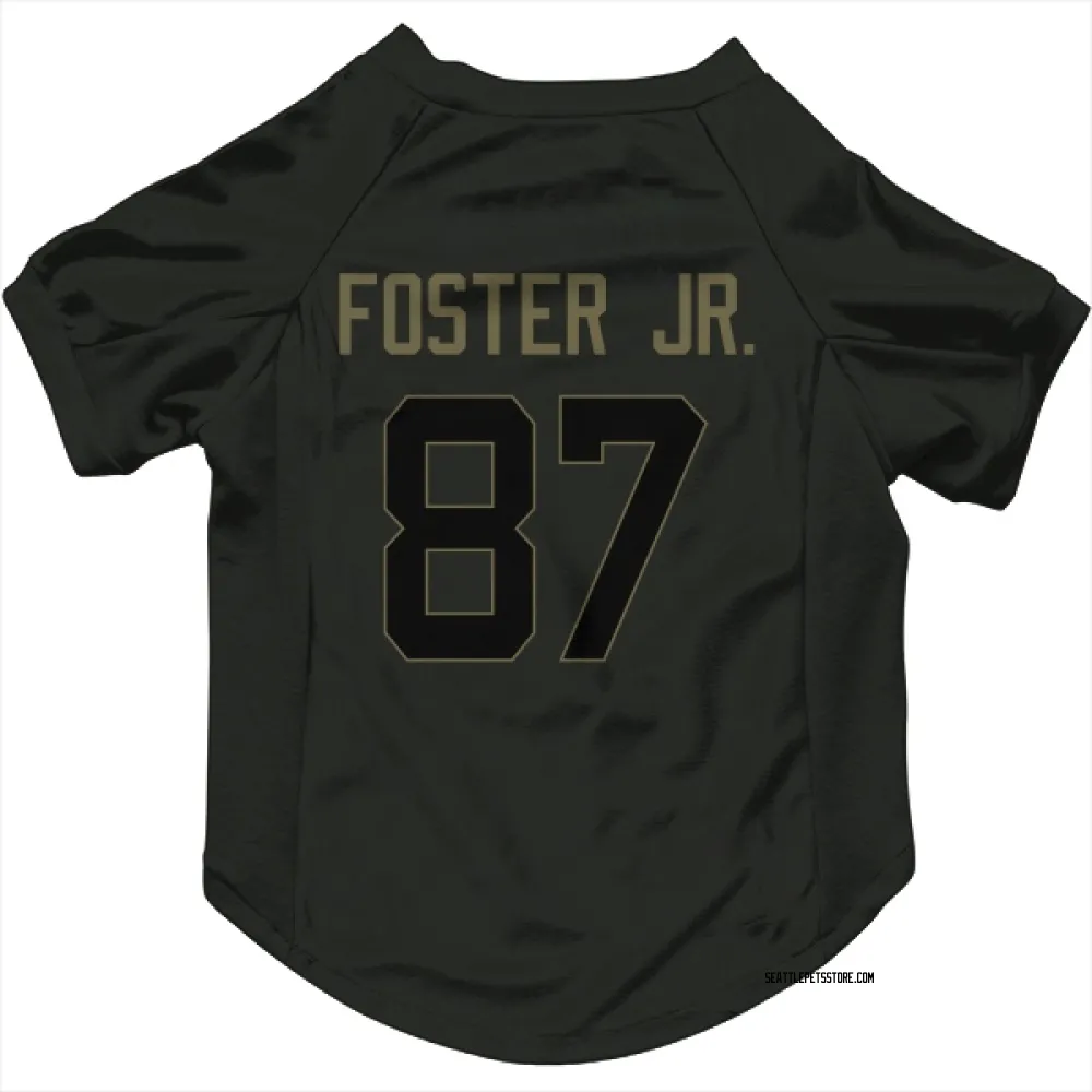 Seattle Seahawks Montorie Foster Jr. Black Service Pet Jersey for Dog & Cat