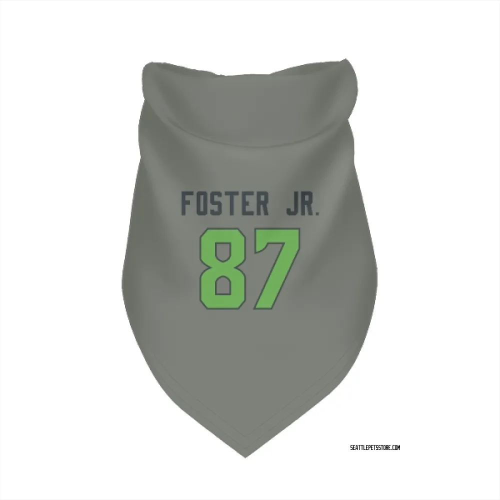 Seattle Seahawks Montorie Foster Jr. Gray Neon Green Pet Bandana for Dog & Cat