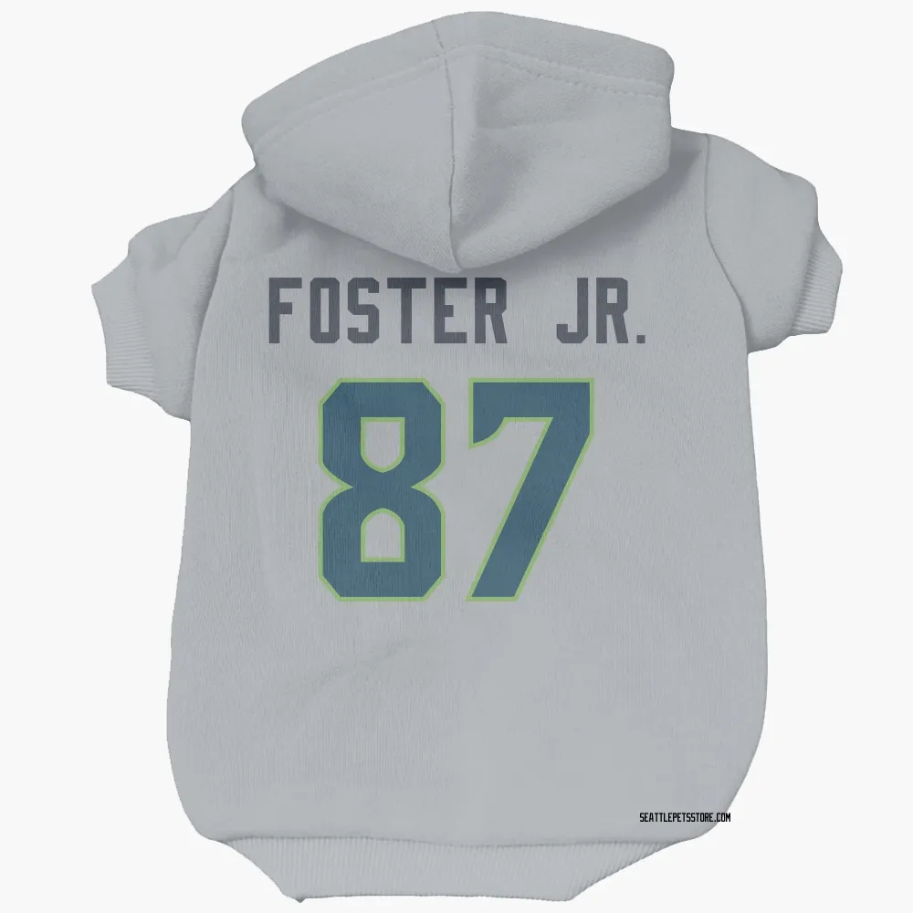 Seattle Seahawks Montorie Foster Jr. Gray Pet Hoodie for Dog & Cat
