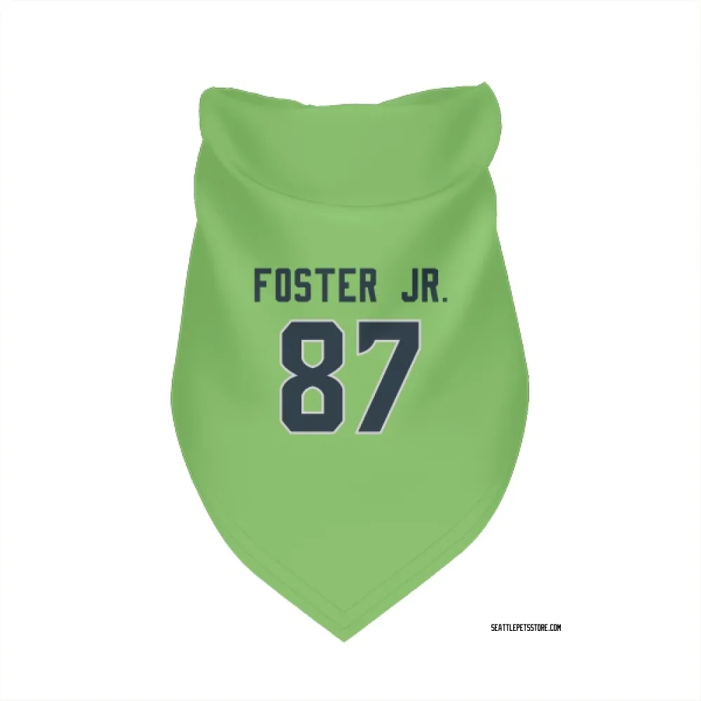 Seattle Seahawks Montorie Foster Jr. Neon Green Pet Bandana for Dog & Cat