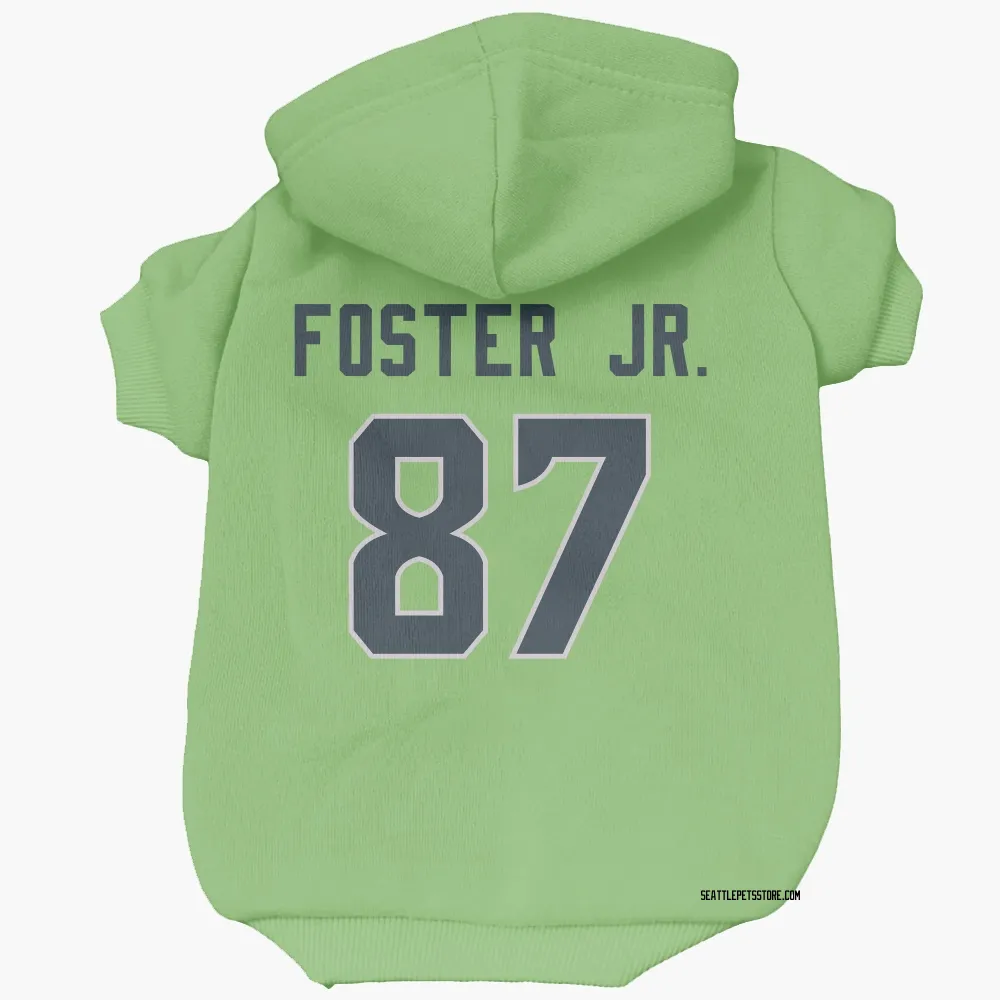 Seattle Seahawks Montorie Foster Jr. Neon Green Pet Hoodie for Dog & Cat