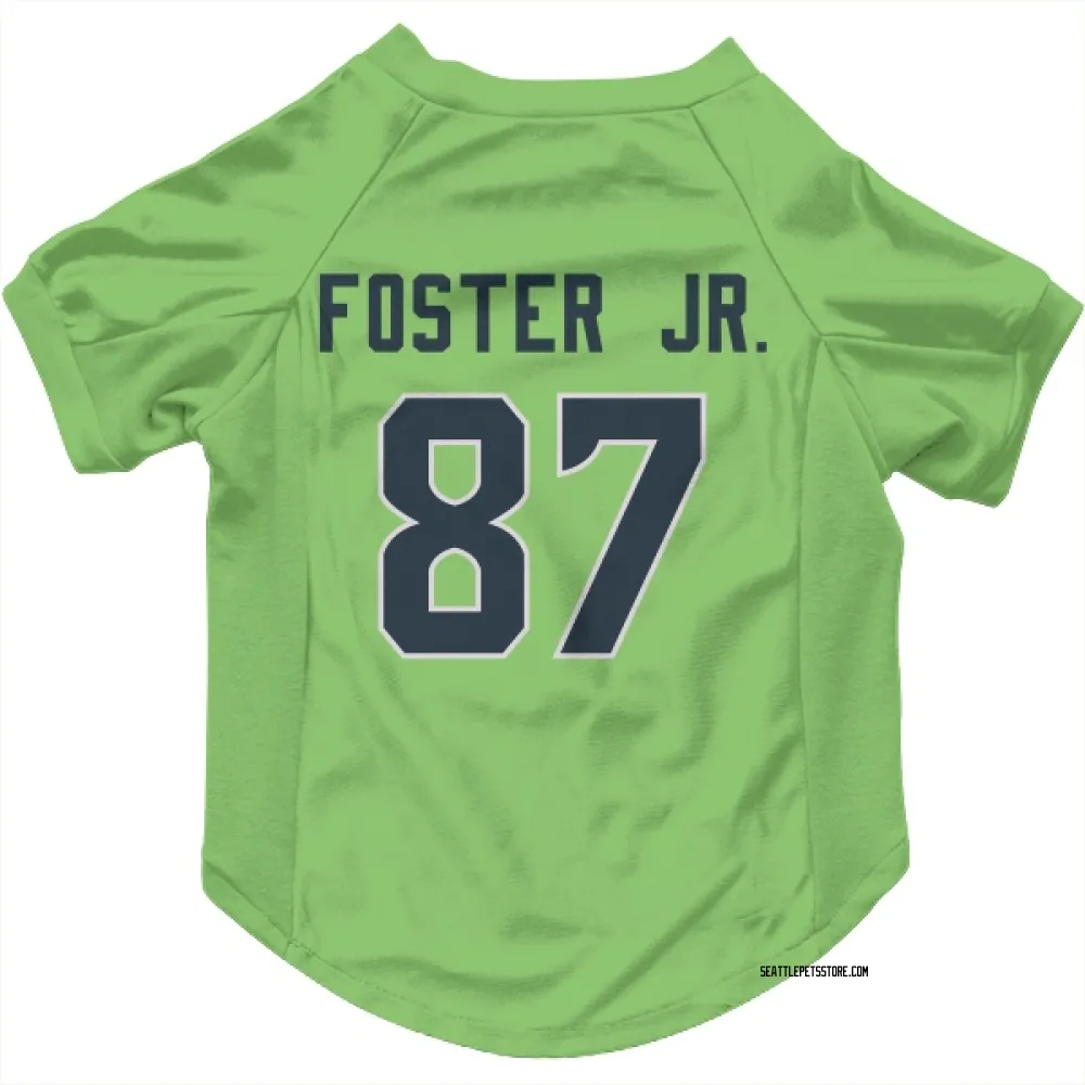 Seattle Seahawks Montorie Foster Jr. Neon Green Pet Jersey for Dog & Cat