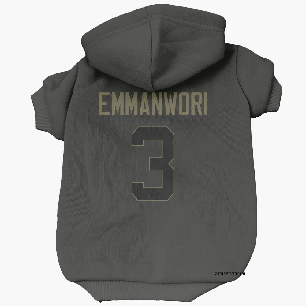 Seattle Seahawks Nick Emmanwori Black Service Pet Hoodie for Dog & Cat