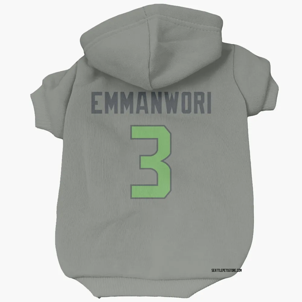 Seattle Seahawks Nick Emmanwori Gray Neon Green Pet Hoodie for Dog & Cat